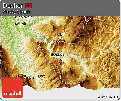 Physical 3D Map of Dushar
