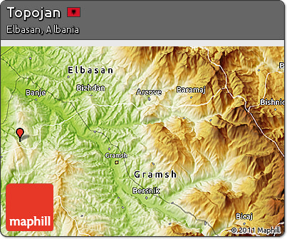 Physical 3D Map of Topojan