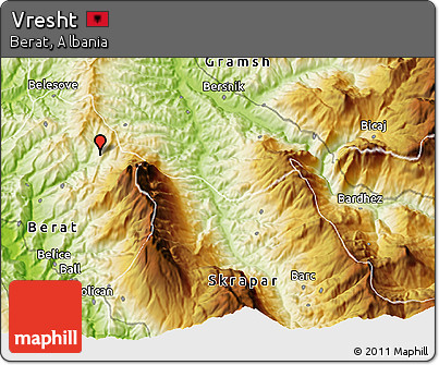Physical 3D Map of Vresht