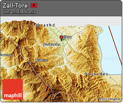 Physical 3D Map of Zall-Torë