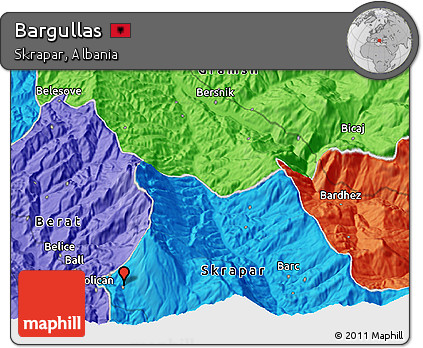 Political 3D Map of Bargullas
