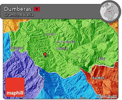 Political 3D Map of Dumberas