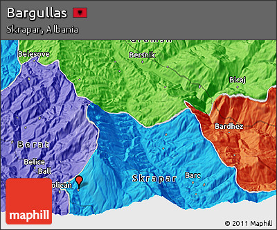 Political 3D Map of Bargullas