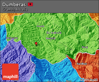 Political 3D Map of Dumberas