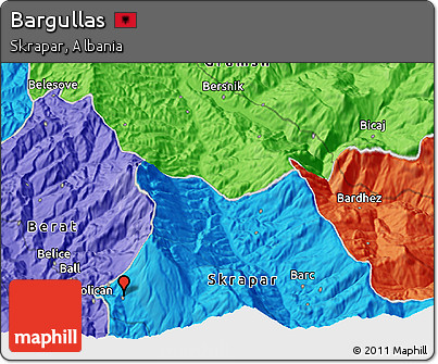 Political 3D Map of Bargullas