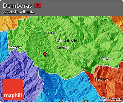 Political 3D Map of Dumberas