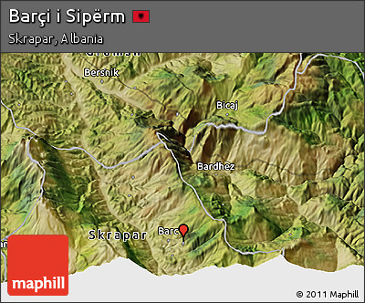 Satellite 3D Map of Barçi I Sipërm