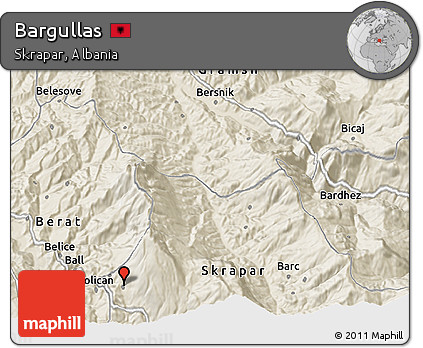 Shaded Relief 3D Map of Bargullas