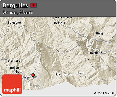 Shaded Relief 3D Map of Bargullas