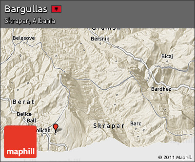 Shaded Relief 3D Map of Bargullas