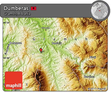 Physical Map of Dumberas