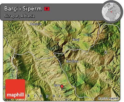 Satellite Map of Barçi I Sipërm