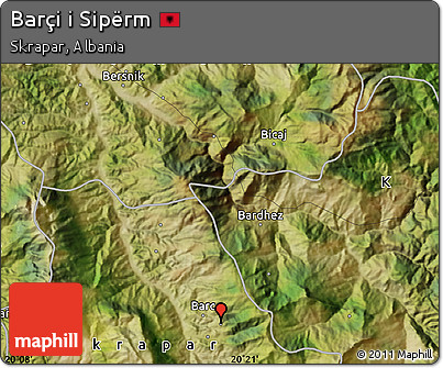 Satellite Map of Barçi I Sipërm