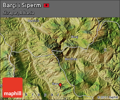 Satellite Map of Barçi I Sipërm