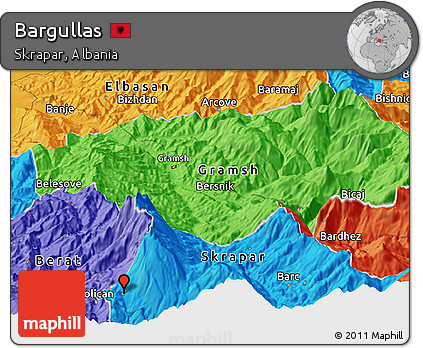 Political Panoramic Map of Bargullas
