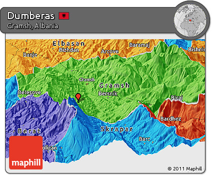Political Panoramic Map of Dumberas