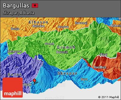 Political Panoramic Map of Bargullas