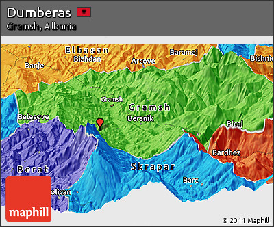 Political Panoramic Map of Dumberas