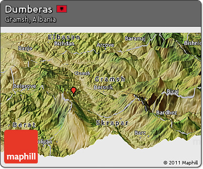Satellite Panoramic Map of Dumberas