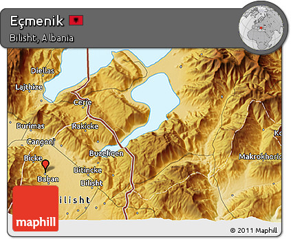 Physical 3D Map of Eçmenik