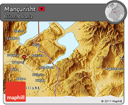Physical 3D Map of Mançurisht