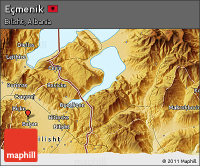 Physical 3D Map of Eçmenik
