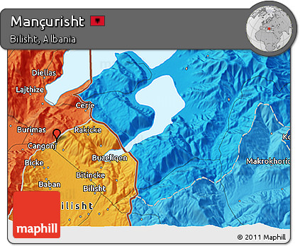 Political 3D Map of Mançurisht