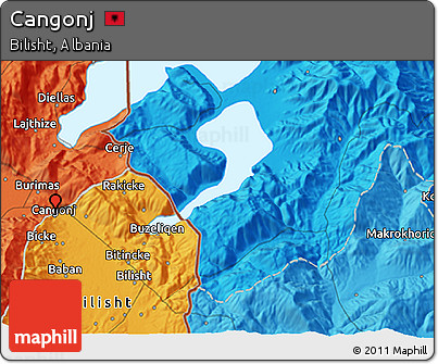 Political 3D Map of Cangonj