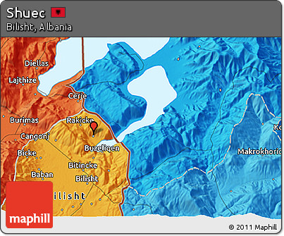 Political 3D Map of Shuec