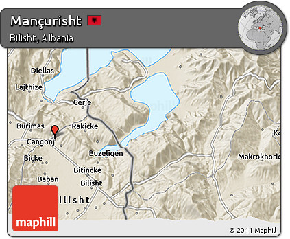 Shaded Relief 3D Map of Mançurisht