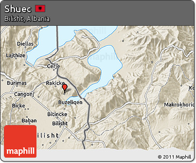 Shaded Relief 3D Map of Shuec