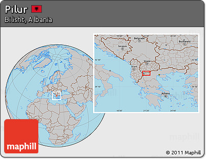Gray Location Map of Pilur