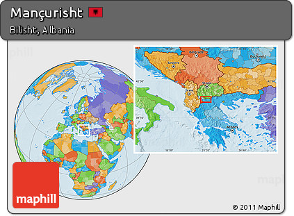Political Location Map of Mançurisht