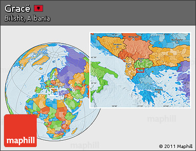 Political Location Map of Gracë