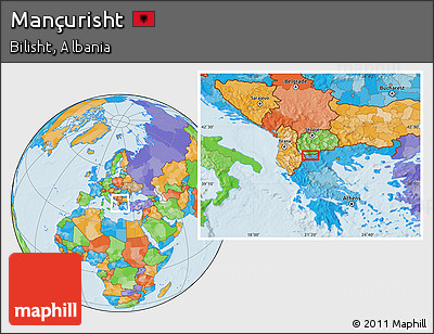 Political Location Map of Mançurisht