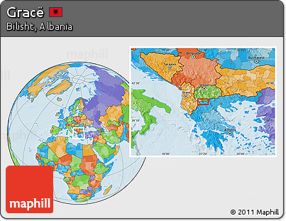 Political Location Map of Gracë