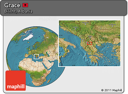 Satellite Location Map of Gracë