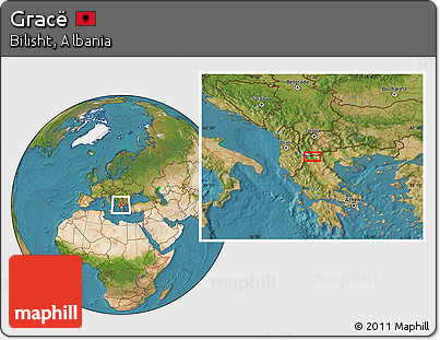 Satellite Location Map of Gracë