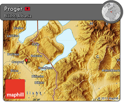 Physical Map of Progër