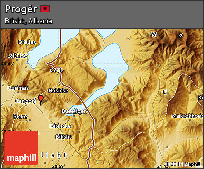 Physical Map of Progër