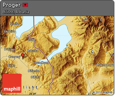 Physical Map of Progër