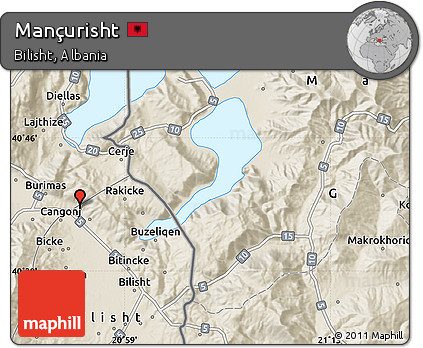 Shaded Relief Map of Mançurisht