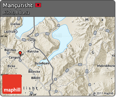Shaded Relief Map of Mançurisht