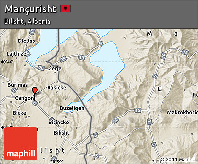 Shaded Relief Map of Mançurisht