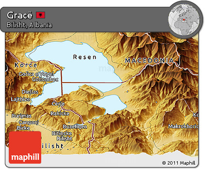 Physical Panoramic Map of Gracë