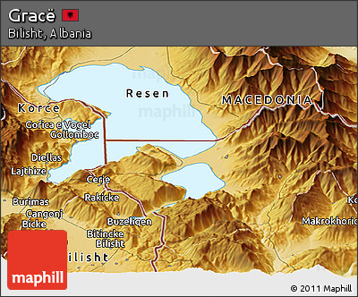Physical Panoramic Map of Gracë