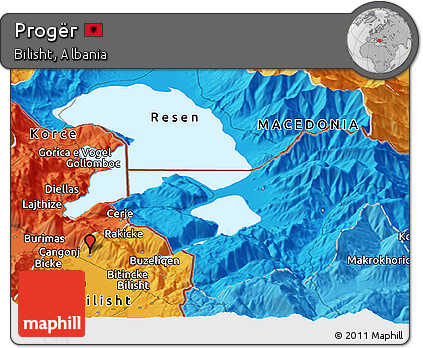 Political Panoramic Map of Progër