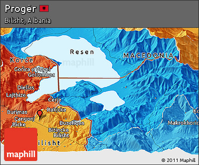 Political Panoramic Map of Progër
