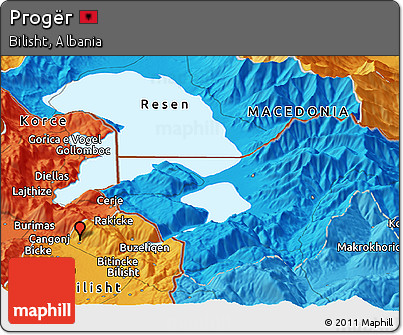 Political Panoramic Map of Progër