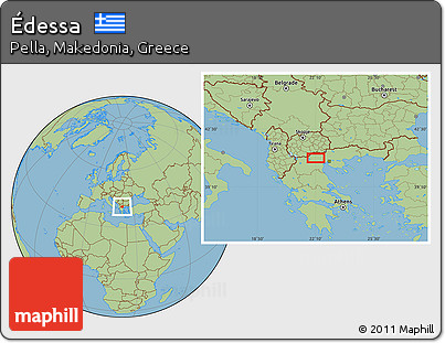 Savanna Style Location Map of Édessa